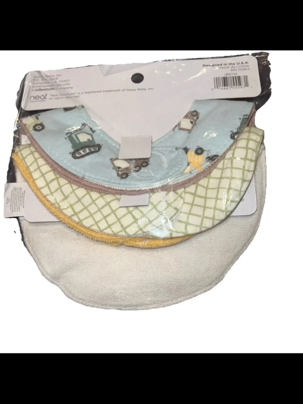 Neat Solutions New Neutral Infant Baby Bibs 2-4pk Grandma 1-5 Pk Newborn